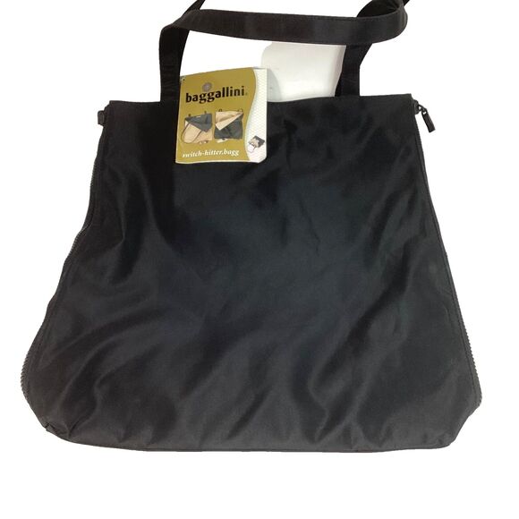 Baggallini Switch Hitter - Black Or Tan - Reversible Tote Bag - New With Tags! - Picture 2 of 7